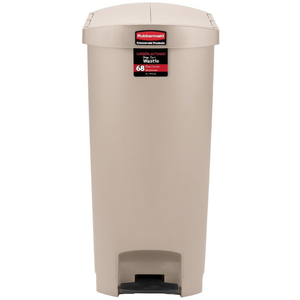 Bidone della Spazzatura Commerciale Rubbermaid 68 L Beige con Pedale a Pressione - Product Image 2