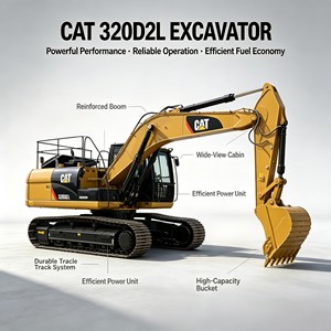 Excavatrice d'occasion CAT320D2L de haute qualité, pompe moteur d'origine Caterpillar, excavatrice sur chenilles hydraulique 20 tonnes, prête à être expédiée - Product Image 1