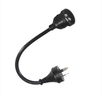 Enchufe de extensión AU de 3 pines 1 a 1 aprobado por SAA 10A 250V-Cable de punto de alimentación de salida única 1.0mm ² con obturador para uso en el hogar y la Oficina