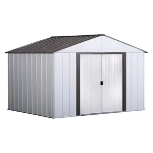 Modern Garden Shed Easy Assembly Tool Room 10-ft x 8-ft Galvanized Steel Storage Shed