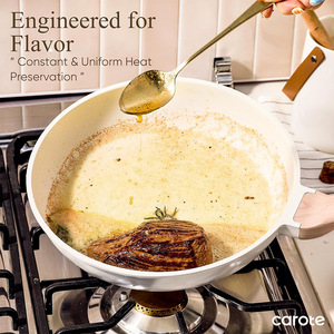 Juego de Utensilios de Cocina Antiadherentes de Granito de <span class=keywords><strong>Aluminio</strong></span> de 11 Piezas, Diseño Clásico, Mangos de Madera, Ollas y Sartenes Todo en Uno, Aptos para Gas e Inducción - Product Image 3