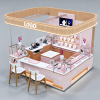Magasin de détail intérieur en bois Design personnalisé vitrine bureau étagère murale kiosque bijoux vitrine affichage pour centre commercial bijouterie