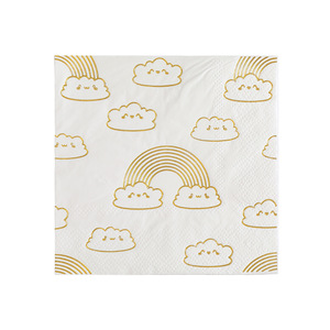 New cross-border creative cloud hot stamping printed napkin, golden rainbow bridge cloud tissue <b>paper</b>, disposable napkin - Product Image 5