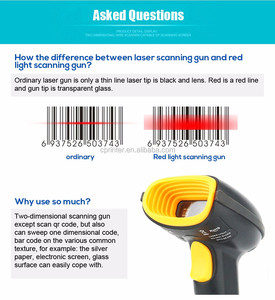 مسدس مسح ضوئي لاسلكي 2D QR للباركود في متجر سوبر ماركت نظام po متوافق مع الرمز الشريطي - Product Image 5