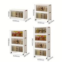 Armoire de rangement pliable à plat, design compact, armoire à chaussures pliable