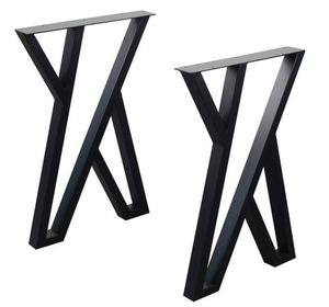 Pieds de meubles modernes en tube rond en fer en forme de X pour hôtels, cuisines et repas en extérieur – Vente en gros - Product Image 1