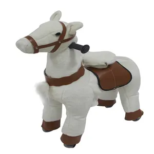 Unisex Happy Rider CE ASTM Certified Mechanical Plush and Plastic Walking Animal Horse Ride on Toy