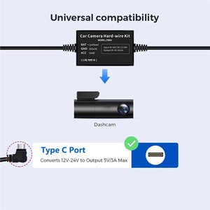 ชุดสายไฟ <span class=keywords><strong>AZDOME</strong></span> <span class=keywords><strong>4K</strong></span> <span class=keywords><strong>M300S</strong></span> M550pro M580 แบบพอร์ต Type-C ป้องกันแรงดันไฟฟ้าต่ำ กล้องติดรถยนต์ OLIVER พร้อมระบบบันทึกภาพขณะจอดรถตลอด 24 ชั่วโมง - Product Image 4