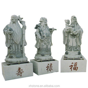 中国の大きな石の彫刻屋外の古代の幸運の神のフィギュア彫刻Fu LuShou 3つのラッキースター長寿老人像 - Product Image 2