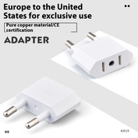 Kleiner Netzteil adapter nach europäischem Standard Abgerundeter flacher Konvertierungs stecker Neue grenz überschreitende Wechselstrom versorgung Kompatibel Amerikanisch Deutsch