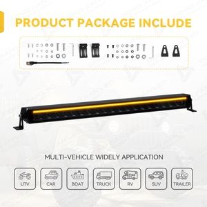 Nouvelle barre lumineuse <span class=keywords><strong>LED</strong></span> haute puissance 12V de 42 pouces à rangée unique pour toit de véhicule tout-terrain, barre de phares et antibrouillard pour 4x4, UTV/véhicule utilitaire - Product Image 6