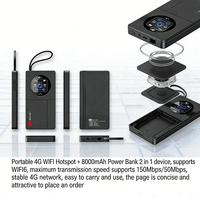 Batterie externe 8000 mAh et point d'accès mobile 4G LTE 2-en-1