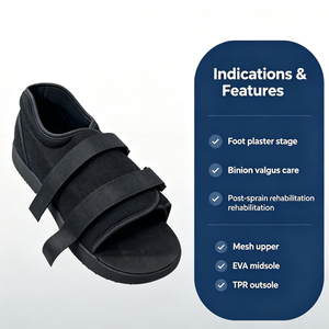 Correa <span class=keywords><strong>de</strong></span> sujeción para zapatos postoperatorios con punta redonda, suela <span class=keywords><strong>de</strong></span> malla transpirable <span class=keywords><strong>de</strong></span> TPR para rehabilitación <span class=keywords><strong>de</strong></span> Juanetes, Valgo, <span class=keywords><strong>Fractura</strong></span> <span class=keywords><strong>de</strong></span> Escapófilo, Talón y Esguince <span class=keywords><strong>de</strong></span> <span class=keywords><strong>Pie</strong></span> - Product Image 4