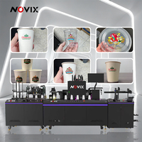 Impresora UV de Inyección de Tinta Digital de Una Sola Pasada RENOVIx para Vasos, Impresión a Todo Color en el Lateral/Parte Superior para Vasos Desechables de Plástico PP PET