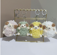 En gros, Porte-clés mignon en peluche de mouton ou agneau, doux, breloque décorative pour sac à dos, jouets en peluche animaux