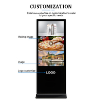LCD Dikey Dokunmatik Ekranlı Dijital Tabela, Perakende, Yemek Sektörü, Animasyon, Alışveriş Merkezi için Ayaklı Reklam Makinesi