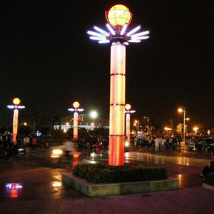 LED Outdoor Garden <b>Light</b> <b>Post</b> Aluminum Alloy Pole Acrylic Shade 2700K Soft Warm White IP66 Weatherproof <b>Solar</b> Powered Motion - Product Image 1