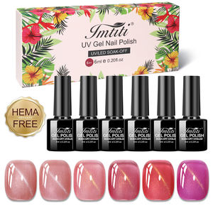 Vernis à ongles gel UV IMTITI <span class=keywords><strong>effet</strong></span> œil de chat, rose baie, durcissement LED/UV, longue durée, <span class=keywords><strong>effet</strong></span> œil de chat diamant rose - Product Image 2