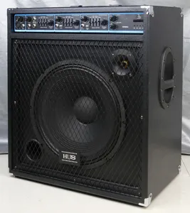 AOSHEN Speaker kotak Bass profesional, pengeras suara 15 inci 18 inci 250W/4Ohm untuk panggung DJ