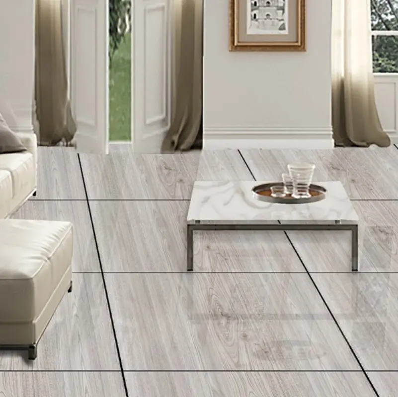Sứ gỗ nhìn gạch 600x600 tráng men gốm phòng tắm nhà bếp 60x60 sàn đánh bóng gạch lát sàn thiết kế cho phòng