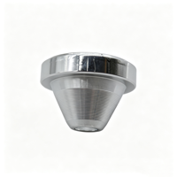 Réflecteur optique en aluminium AL6063 à finition brillante pour projecteur, à faisceau uniforme, à LED unique, personnalisable