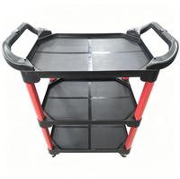 Chariot de rangement mobile à trois niveaux amovible en PP Lichi BLC-1105 pour outils de beauté automobile, chariot de lavage de voiture, protection ESD