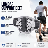 Ceinture de soutien lombaire ajustable personnalisée en polyester pour soulagement de la douleur avec plaque de compression – Remise de 10 à 30 %