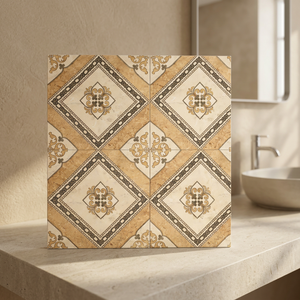 Azulejos de Cerámica Mate Rústicos Digitales de 300x300 mm, Porcelana Vitrificada Antideslizante para Interiores, Diseño para Baños - Product Image 5