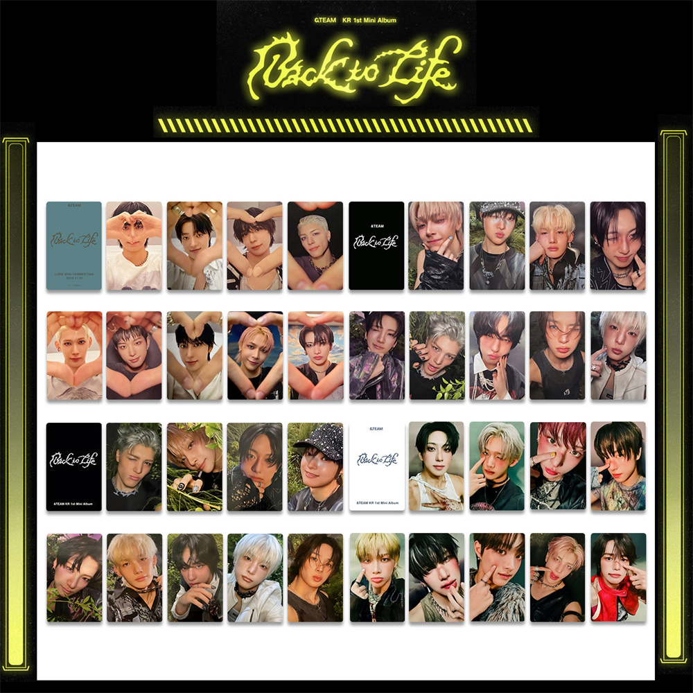 9Pcs/Set KPOP &TEAM Back to Life Mini Album Glossy Photocards JO
