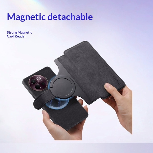 Magnetic Detachable RFID-Blocking Wallet Case with Card Slot for Vivo V50 Lite Y29 Y200 S30 Pro Full-Cover Protective Phone Case