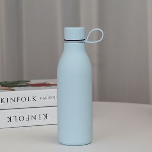 350ml 500ml 650ml Narrow Sports <b>Bottle</b>, 304 Steel Vacuum Cup with Silicone Handle for Car Daily Drinking - Product Image 1