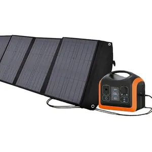 Portable Camping LiFePO4 Battery out door Solar Generator With Panel Completed Set