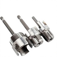 Kit de 3 tarauds à filetter pour tuyaux en PVC, 1, 2, 3, 4 pouces, pour filetage interne et externe, pour réparation de plomberie