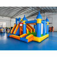 Château gonflable commercial JIALE en PVC avec toboggan, idéal pour la location événementielle, avec souffleur inclus, installation facile, taille personnalisable