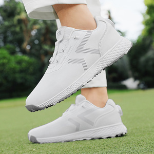 Chaussures de golf unisexe pour le commerce transfrontalier, imperméables, à bouton rotatif, décontractées, sportives, été, coton, caoutchouc naturel - Product Image 4