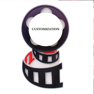 Aimant de réfrigérateur rotatif en acrylique durable, imprimé UV, design <span class=keywords><strong>claquette</strong></span> de cinéma personnalisée avec photo, pour fans de célébrités - Product Image 1