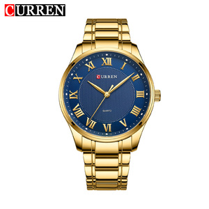 นาฬิกาข้อมือผู้ชาย รุ่น 8409 CURREN Classic Sport Cartoon Antique Casual Fashion สายโลหะผสมสแตนเลส หน้าปัดลายเหรียญ ตัวเลขโรมัน ดีไซน์ธุรกิจ กระจกควอตซ์ - Product Image 1