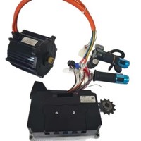 Kit moteur central XINYIDA 72V 5000W IP65 avec contrôleur FOC FarDriver ND72, écran LCD DKD, accélérateur, faisceau de câblage et convertisseur CC