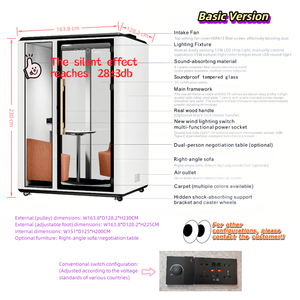 جراب هاتف للمكتب مقاوم للصوت ، جراب هاتف محمول ، جراب مكتب استوديو محمول ، جراب قابل للعمل ، مقاوم للصوت في الاستوديو ، جراب Rem للغرفة - Product Image 2