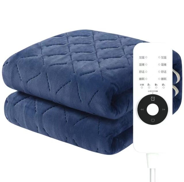 Wholesale Soft Fleece Bed Warmer Blanket Electric Heated Under Blanket for Winter 110v 220v Uk Plug