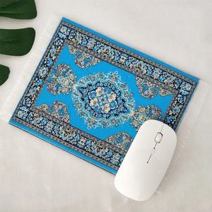Tapis de souris personnalisé avec logo imprimé, tapis persan, sous-verres, tapis de souris tissé avec pompons, tapis musulman - Product Image 6