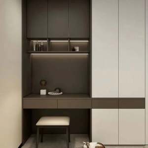 Nouvelle conception de placard de chambre à coucher avec porte coulissante en bois peint, placard moderne minimaliste, placard de chambre à coucher sur mesure - Product Image 1