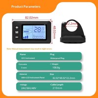 Pièces de conversion pour trottinette électrique, contrôleur de vélo électrique 24V-48V 30A, kit contrôleur d'affichage GD01 3 modes sans moteur moyeu pour 750W