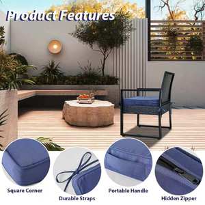 <span class=keywords><strong>Coussin</strong></span> de sol carré portable, <span class=keywords><strong>coussin</strong></span> de chaise rembourré épais avec housse amovible à fermeture éclair, <span class=keywords><strong>coussin</strong></span> confortable <span class=keywords><strong>pour</strong></span> une utilisation en intérieur et en extérieur - Product Image 5