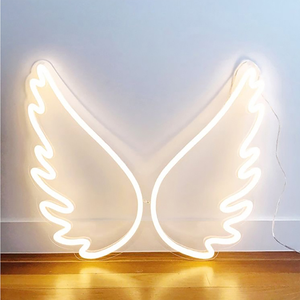 Lettres néon personnalisées Ailes d'<span class=keywords><strong>ange</strong></span> Logo d'entreprise Enseigne néon LED Bande néon pour fête Décoration de mariage Acrylique - Product Image 2