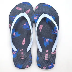 Tùy Chỉnh Dập Nổi Sáng Màu Vàng Ladies Dép Với Pvc Glitter Strap Cho Phụ Nữ Flip Flops