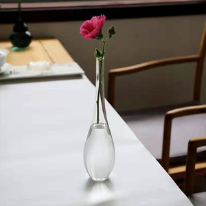 <span class=keywords><strong>Vaso</strong></span> Moderno Alto <span class=keywords><strong>in</strong></span> <span class=keywords><strong>Vetro</strong></span> con Smalto Trasparente Dorato, Vasi da Matrimonio per Decorazioni Domestiche - Product Image 6