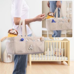 Panier <span class=keywords><strong>à</strong></span> couches initial <span class=keywords><strong>personnalisé</strong></span> pour bébé <span class=keywords><strong>Sac</strong></span> multifonctionnel pour maman <span class=keywords><strong>Sac</strong></span> organisateur portable pour couches pour bébé - Product Image 6