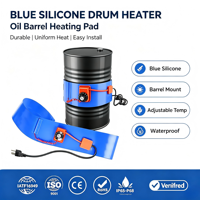 Chauffe-tambour 20L 200L 220 V, coussin chauffant en caoutchouc de silicone, ceinture chauffante flexible 50Gal 2000W avec contrôleur réglable