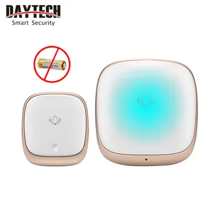 Daytech Wireless Doorbells Self-powered Wireless Doorbell Ring Doorbell for Apartments with 38 Ringtones Waterproof ABS Plastic